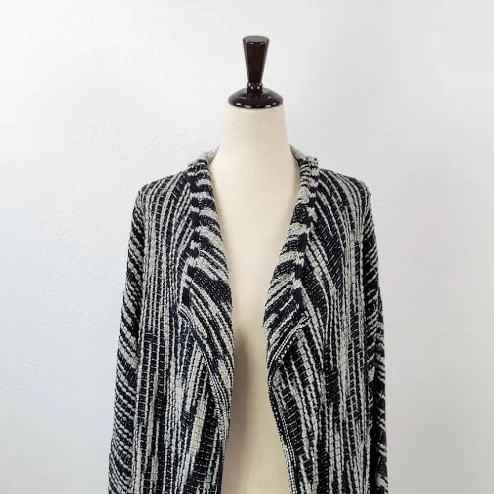 NIC+ZOE open cardigan sweater black Sz P/S - Picture 2 of 6